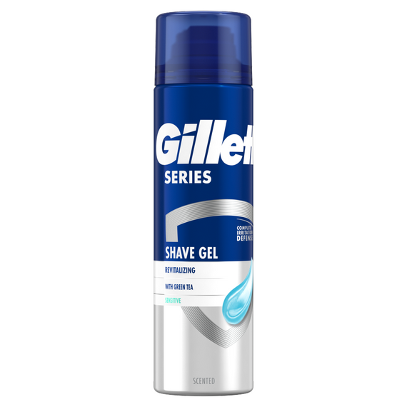 Gillette Series Revitalizing Shaving Gel for Men, with Green Tea, 200 ml