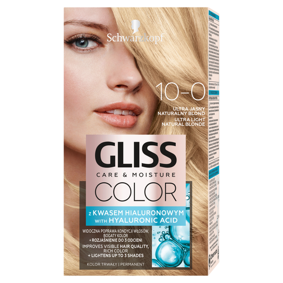 Gliss Color Care & Moisture Hair Dye 10-0 Ultra Light Natural Blonde