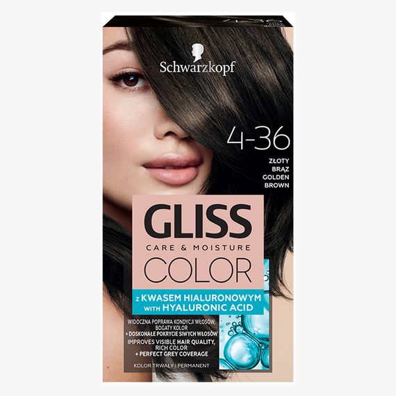 Gliss Color hair dye golden brown 4-36