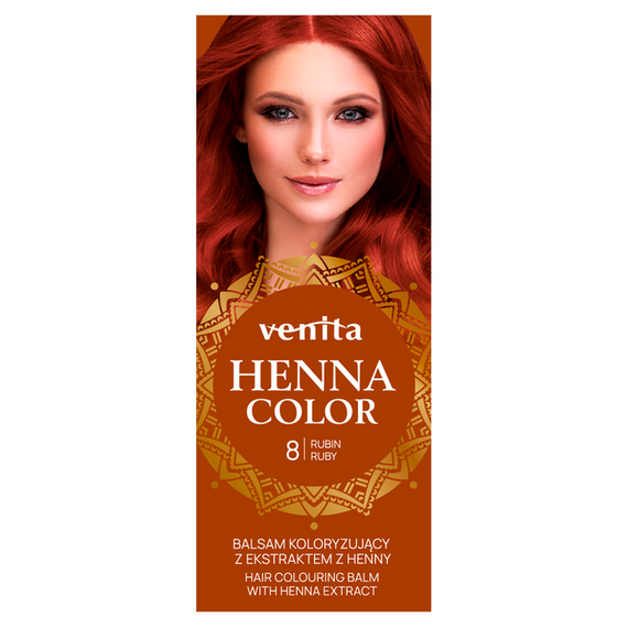 HAIR COLOURING BALM WITH HENNA EXTRACT RUBY NO. 8