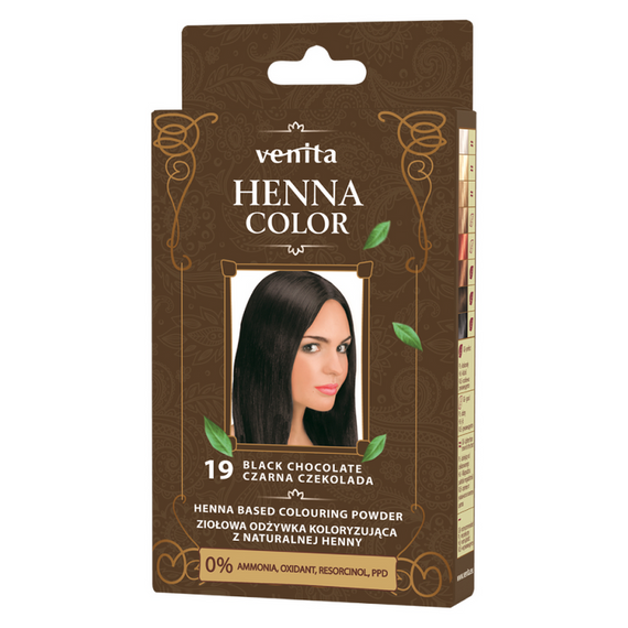 HERBAL COLOURING CONDITIONER WITH NATURAL HENNA BLACK CHOCOLATE NO. 19