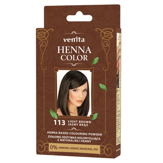 HERBAL COLOURING CONDITIONER WITH NATURAL HENNA LIGHT BROWN NO. 113