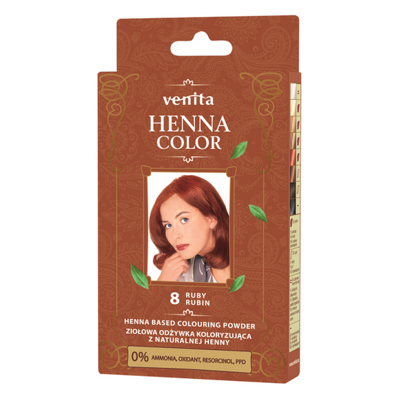 HERBAL COLOURING CONDITIONER WITH NATURAL HENNA RUBY NO. 8