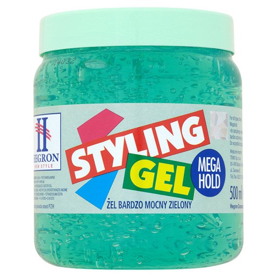 Hegron hair gel very strong green 500ml