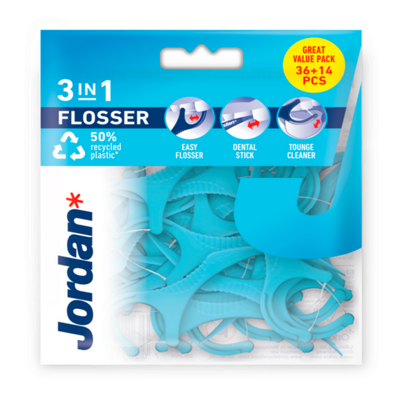 JORDAN FLOSSER 3 in 1 36 pcs + 14 pcs free