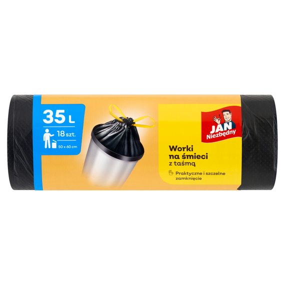 Jan Niezbędny Garbage bags with tape 35 l 18 pieces