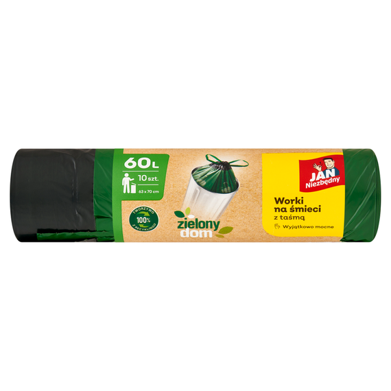 Jan Niezbędny Green house Garbage bags with tape 60 l 10 pieces