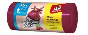 Jan Niezbędny Worki na śmieci zapachowe Easy Pack 35L wiśnia, 26 szt.