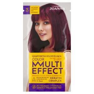 Joanna Multi Effect color Szamponetka koloryzująca malinowa czerwień 04 35 g