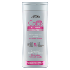 Joanna Ultra Color Hair Shampoo for Blonde, Bleached and Grey Hair Pink Shade 200 ml