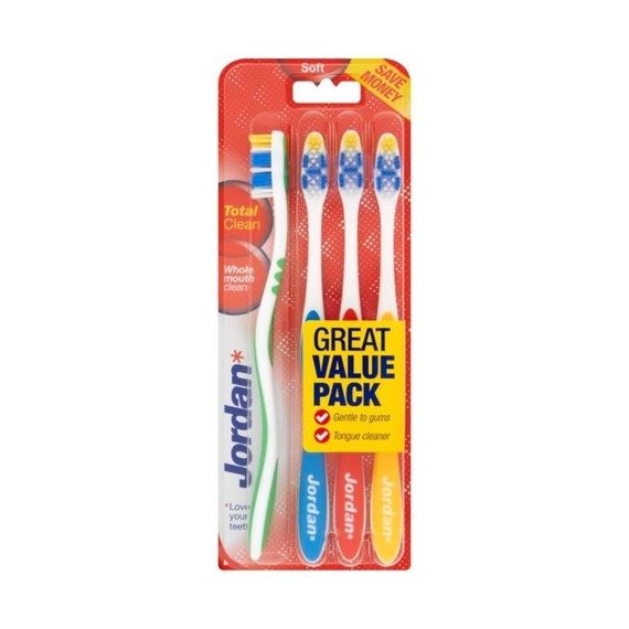 Jordan Total Clean Toothbrush Soft 4 pieces