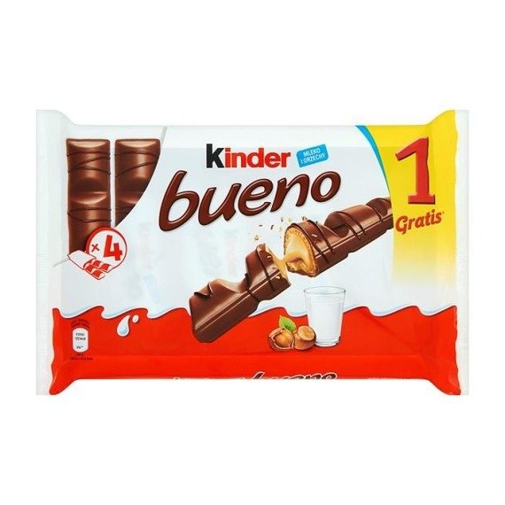 Kinder Bueno Baton Of Peanut Brittle Wafer Filling In Milk Chocolate 172 G 4 X 43g Online 9438