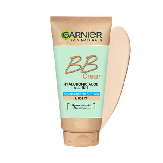 Krem BB Garnier Hyaluronic Aloe All-In-1 Jasny SPF 10 skóra tłusta 50 ml