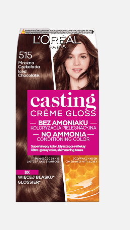 L'Oréal Paris Casting Crème Gloss 515 Iced Chocolate Cool Brunette Brown Semi Permanent Hair Dye