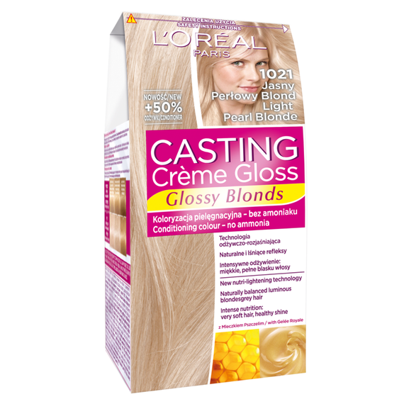 L'Oreal Paris Casting Creme Gloss Hair Dye 1021 Light Pearl Blonde