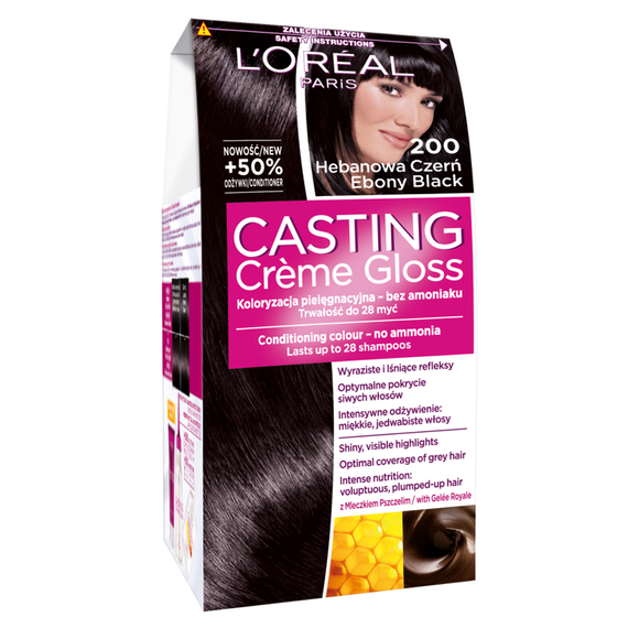 L'Oreal Paris Casting Creme Gloss Hair Dye 200 Ebony Black