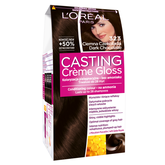 L'Oreal Paris Casting Creme Gloss Hair Dye 323 Dark Chocolate