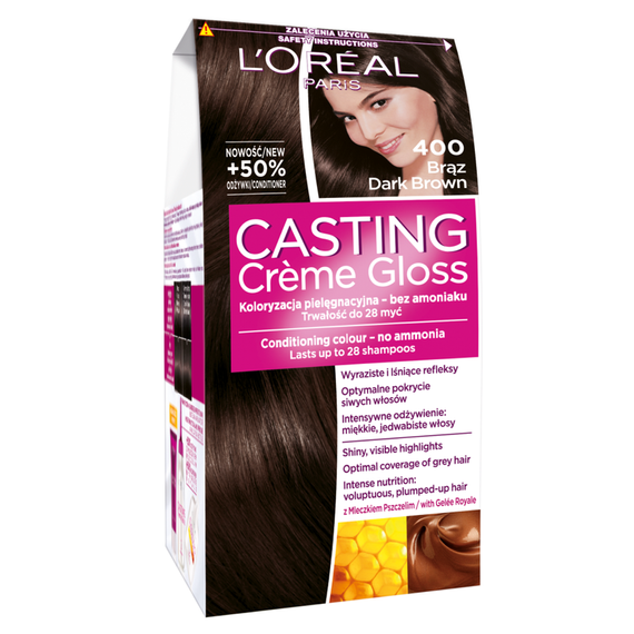 L'Oreal Paris Casting Creme Gloss Hair Dye 400 Brown