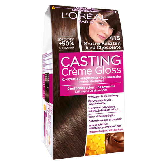 L'Oreal Paris Casting Creme Gloss Hair Dye 415 Frosty Chestnut