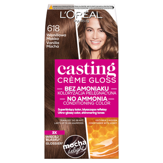 L'Oréal Paris Casting Crème Gloss Hair Dye 618 Vanilla Mocha