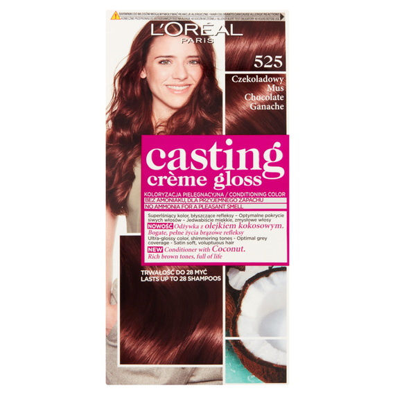 L'Oreal Paris Casting Crème Gloss Nourishing Hair Color 525 Chocolate Mousse