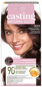 L'Oréal Paris Casting Natural Gloss Krem koloryzujący 323 Czekoladowy Ciemny Brąz