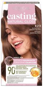 L'Oréal Paris Casting Natural Gloss Krem koloryzujący 623 Nugatowy Ciemny Blond \ Nougat Dark Blonde