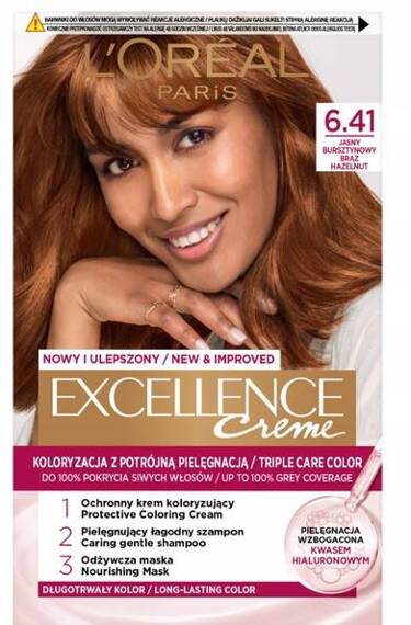 L'Oréal Paris Excellence Creme Hair Color 6.41 Light Amber Brown