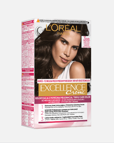L'Oréal Paris Excellence Creme Hair dye 3 Natural Darkest Brown