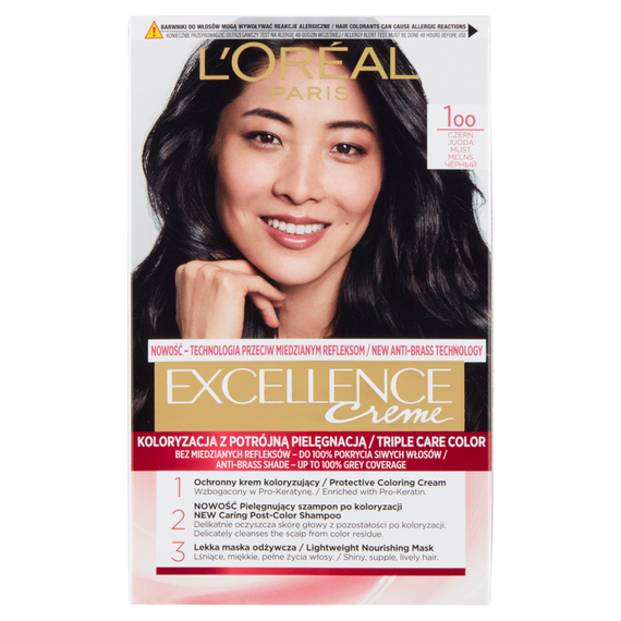 L'Oréal Paris Excellence Hair Dye Black 1oo