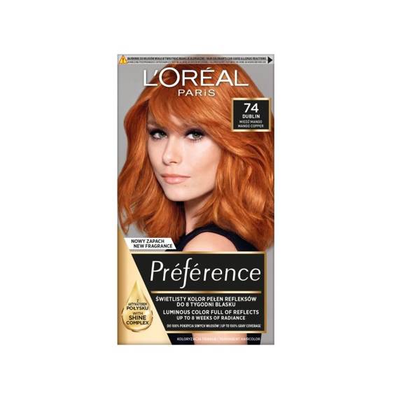 L'Oréal Paris Préférence Hair Color 74 Dublin Copper Mango