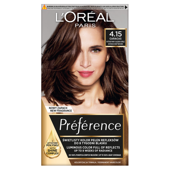 L'Oréal Paris Préférence Hair dye intense deep brown 4.15 Caracas