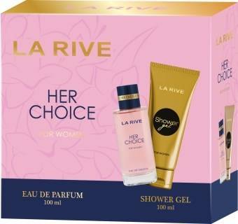 La Rive for Woman Zestaw prezentowy Her Choice ,woda perfumowana 100ml+żel pod prysznic 100ml