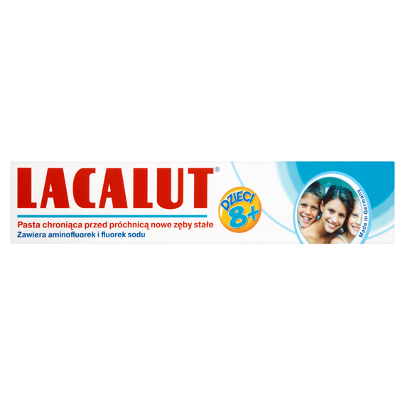 Lacalut paste protects against decay new permanent teeth for children 8 years 50ml