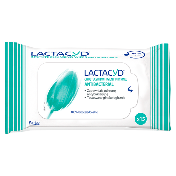 Lactacyd Antibacterial Intimate hygiene wipes 15 pieces