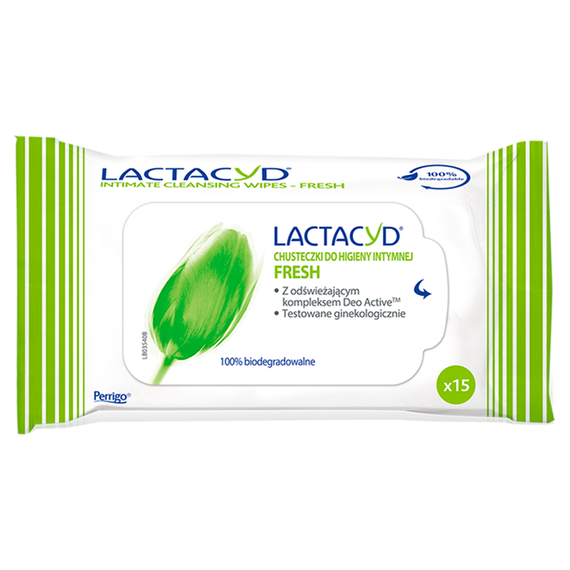 Lactacyd Fresh Intimate hygiene wipes 15 pieces