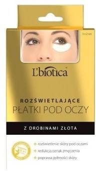 L'biotica Płatki pod oczy kolagenowe ZE ZŁOTEM - rozświetlenie 3 pary 