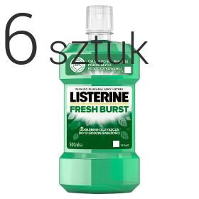 Listerine Fresh Burst Płyn do płukania jamy ustnej 500 ml 4 +2 gratis