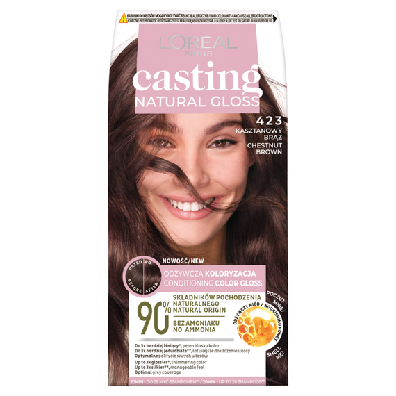 L'oréal Paris Casting Natural Gloss 423 Chestnut Brown Nourishing Color