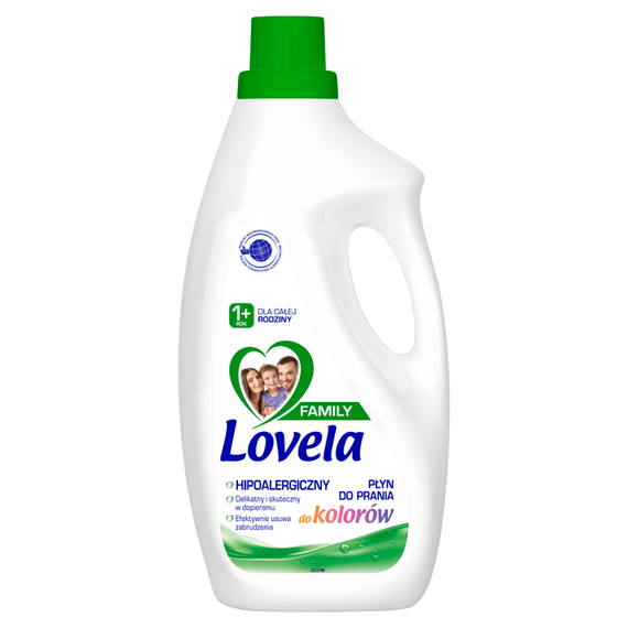 Lovela Family Hypoallergenic laundry detergent for colors 1.85 l (28 washes)