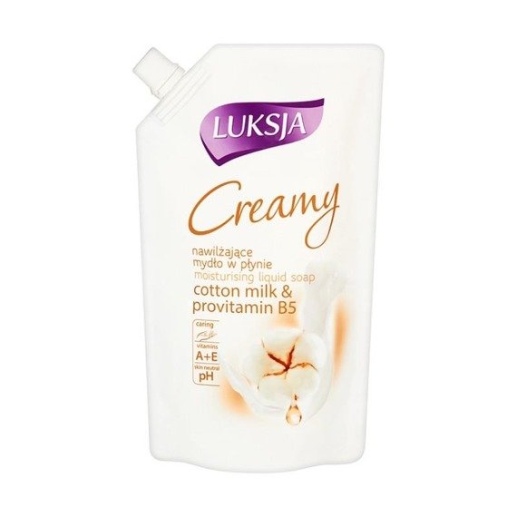 Luksja Cotton Creamy Milk & Provitamin B5 Hydrating liquid soap refill 400ml
