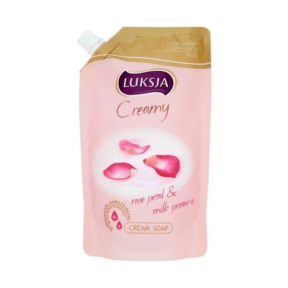 Luksja Creamy Rose Petal and Milk Proteins Creamy liquid soap refill 400ml