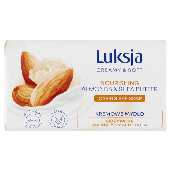 Luksja Creamy & Soft Creamy nourishing soap almonds and shea butter 90 g