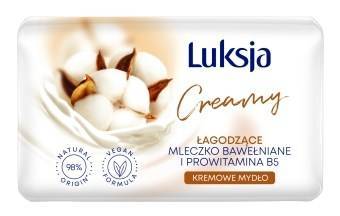 Luksja Creamy Soft Kremowe mydło w kostce Mleczko i Prowitamina B5 90 g