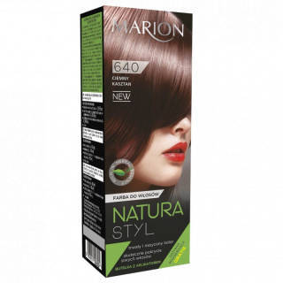 Marion Natura Styl farba do włosów 640 Ciemny Kasztan 80ml + odżywka 10ml