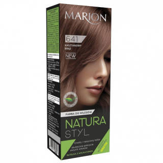 Marion Natura Styl farba do włosów 641 kasztanowy brąz 80ml + odżywka 10ml