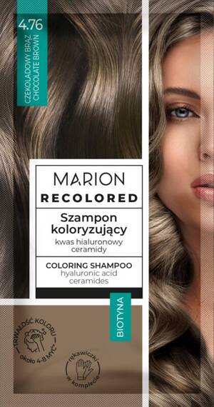 Marion Recolored Szampon koloryzujący Szamponetka 4.76 Czekoladowy Brąz 35ml