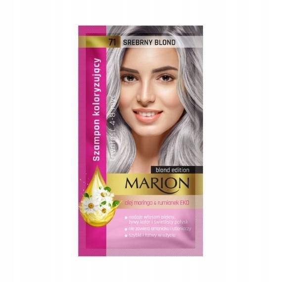 Marion, Szampon koloryzujący w saszetce, Srebrny blond - nr 71, 40 ml