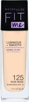 Maybelline Fit Me Luminous  Smooth Foundation podkład do twarzy 125 NUDE BEIGE 30ml