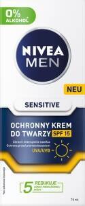 NIVEA MEN Sensitive Krem do twarzy ochronny SPF15 75ml